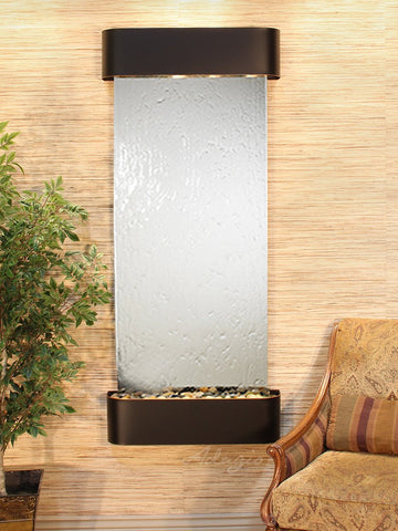 Wall Fountain - Inspiration Falls - Silver Mirror - Blackened Copper - Rounded - ifr1540_1