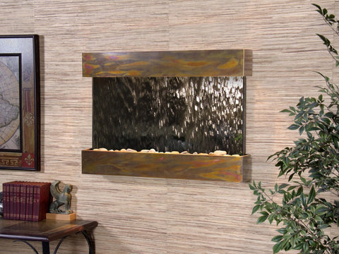 Wall Fountain - Reflection Creek - Silver Mirror - Rustic Copper - rcs1040