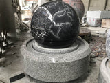 24" Spinning Granite Globe Etched Fountain $8000