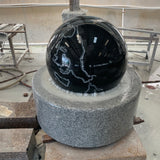 24" Spinning Granite Globe Etched Fountain $8000