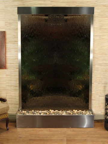 Floor Fountain - Grandeur River (Flush to Rear) - Silver Mirror - Stainless Steel - grf204o