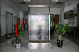 6.5 Feet Tall Floor Fountain Black Electroplated Titanium Clear Glass - BTCG78FF