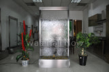 78" Brushed Stainless Steel (Darkened) Clear Glass Water Wall - BSCG78FF