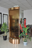 7.5 Feet Indoor Floor Fountain Copper Trim Brown Glass - CTBG90FF