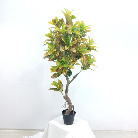Artificial Silk Codiaeum Variegatum Tree