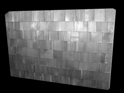 Old Cedar Shake Roof Scenic Panel Plastic Sheets - U-117