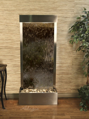 Floor Fountain - Harmony River (Flush Mounted Towards Rear Of The Base) - Bronze Mirror - Stainless Steel - hrf2041