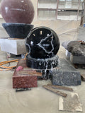 24" Spinning Granite Globe Etched Fountain $8000