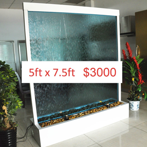 5 x 7.5 Partition Glass Floor Fountain (Custom Made)