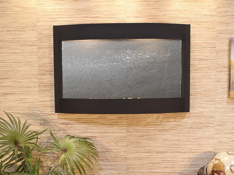 Wall Fountain - Calming Waters - Black FeatherStone - Textured Black - cwa1711