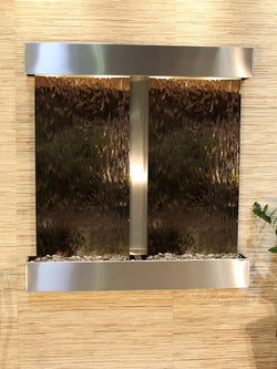 Wall Fountain - Aspen Falls - Bronze Mirror - Stainless Steel - Squared - afs2041