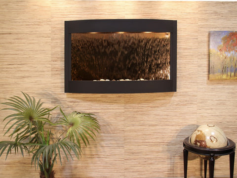 Wall Fountain - Calming Waters - Bronze Mirror - Textured Black - cwa1741