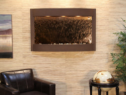 Wall Fountain - Calming Waters - Bronze Mirror - Woodland Brown - cwa3741