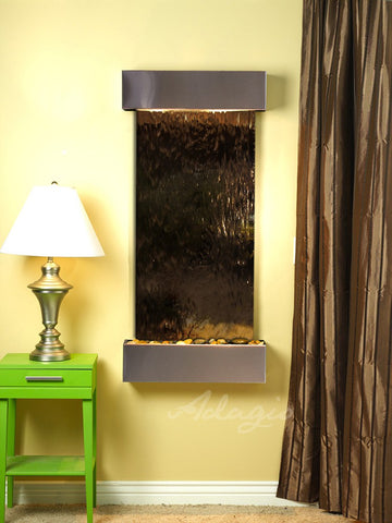 Wall Fountain - Cascade Springs - Bronze Mirror - Stainless Steel - Squared - css2041