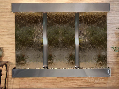 Wall Fountain - Deep Creek - Bronze Mirror - Stainless Steel - Squared - dcs20412