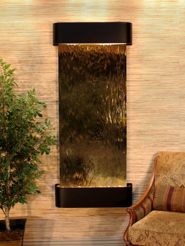 Wall Fountain - Inspiration Falls - Bronze Mirror - Blackened Copper - Rounded - ifr1541
