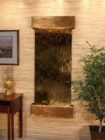 Wall Fountain - Inspiration Falls - Bronze Mirror - Rustic Copper - Squared - ifs1041