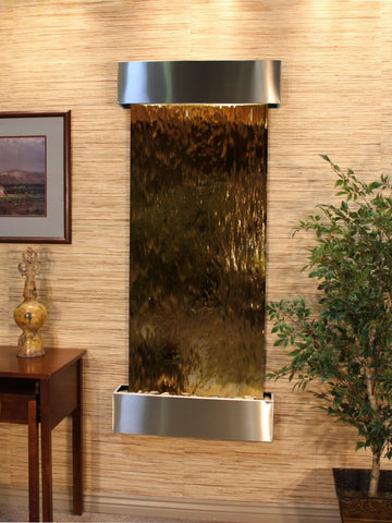 Wall Fountain - Inspiration Falls - Bronze Mirror - Stainless Steel - Squared - ifs2041