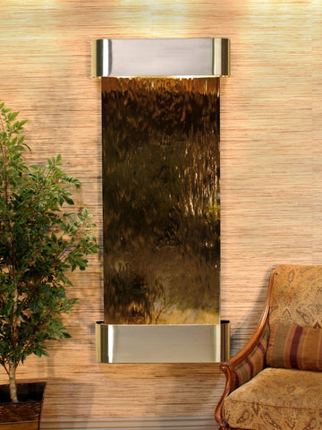 Wall Fountain - Inspiration Falls - Bronze Mirror -  stainless Steel - Rounded - ifr2041