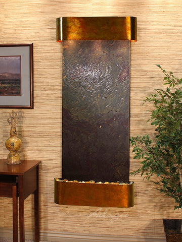 Wall Fountain - Inspiration Falls - Multi-Color FeatherStone - Rustic Copper - Rounded - ifr1014_1