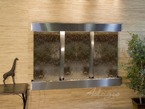 Wall Fountain - Olympus Falls - Bronze Mirror - Stainless Steel - Squared - ofs2041