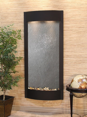 Wall Fountain - Pacifica Waters - Black FeatherStone - Textured Black - pwa1711