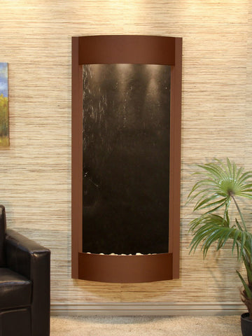 Wall Fountain - Pacifica Waters - Black FeatherStone - Woodland Brown - pwa3711