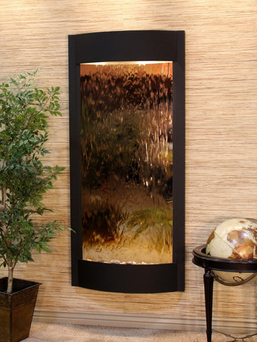 Wall Fountain - Pacifica Waters - Bronze Mirror - Textured Black - pwa1741