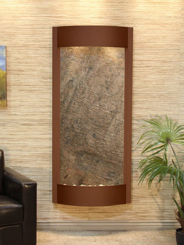 Wall Fountain - Pacifica Waters - Green FeatherStone - Woodland Brown - pwa3712