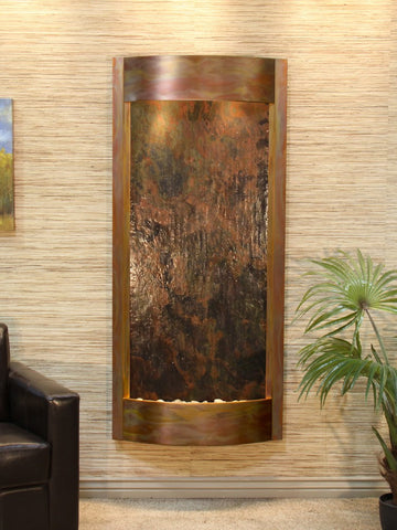 Wall Fountain - Pacifica Waters - Multi-Color FeatherStone - Rustic Copper - pwa1014