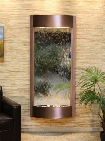 Wall Fountain - Pacifica Waters - Silver Mirror - Copper Vein - pwa5040