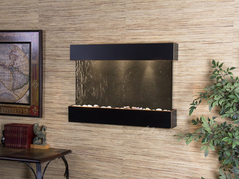 Wall Fountain - Reflection Creek - Black FeatherStone - Blackened Copper - rcs1511