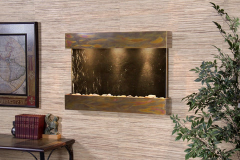 Wall Fountain - Reflection Creek - Black FeatherStone - Rustic Copper - rcs1011a