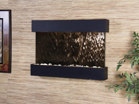 Wall Fountain - Reflection Creek - Bronze Mirror - Textured Black - rcs1741