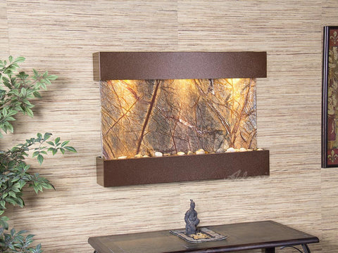 Wall Fountain - Reflection Creek - Rainforest Brown Marble - Copper Vein - rcs5006