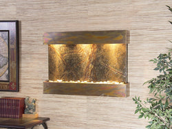 Wall Fountain - Reflection Creek - Rainforest Green Marble - Rustic Copper - rcs1005