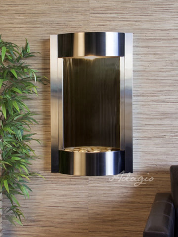 Wall Fountain - Serene Waters - Bronze Mirror - Stainless Steel - swa20412
