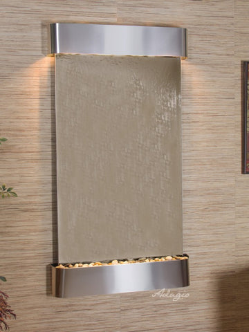 Wall Fountain - Summit Falls - Bronze Mirror - Stainless Steel - Rounded - sfr2041c