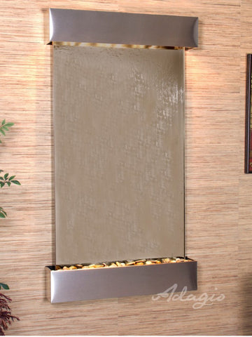 Wall Fountain - Summit Falls - Bronze Mirror - Stainless Steel - Squared - sfs2041a
