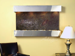 Wall Fountain - Sunrise Springs - Multi-Color FeatherStone - Stainless Steel - Squared - sss2014