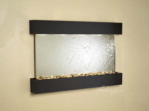 Wall Fountain - Sunrise Springs - Silver Mirror - Blackened Copper - Squared - sss1540__86385