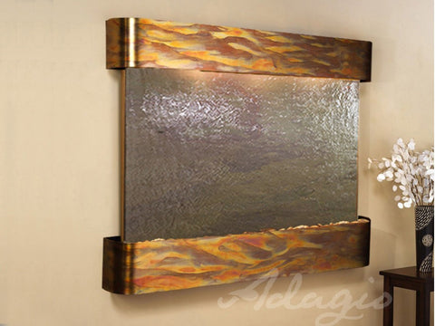 Wall Fountain - Teton Falls - Multi-Color FeatherStone - Rustic Copper - Rounded - tfr1014