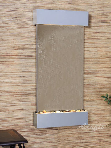 Wall Fountain - Whispering Creek - Bronze Mirror - Silver Metallic - wcs45412