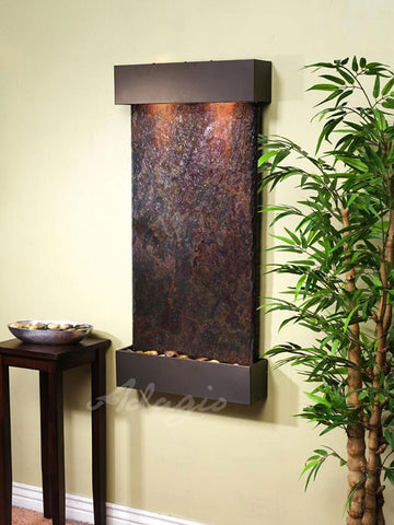 Wall Fountain - Whispering Creek - Multi-Color Slate - Antique Bronze - wcs3504__00260