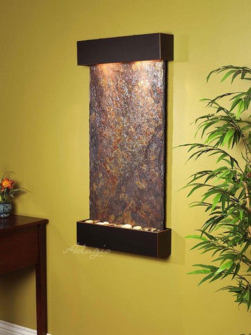 Wall Fountain - Whispering Creek - Multi-Color Slate - Blackened Copper - wcs1504__38229