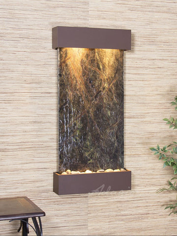 Wall Fountain - Whispering Creek - Rainforest Green Marble - Woodland Brown - wcs3705