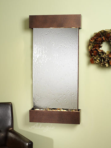 Wall Fountain - Whispering Creek - Silver Mirror - Copper Vein - wcs5040