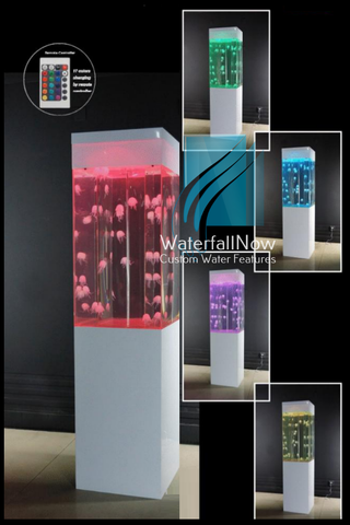 Artificial Jellyfish Aquarium - Rectangle - White Acrylic - JCR347w