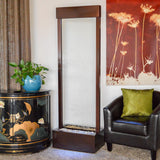 6 Ft Floor Fountain Dark Copper Bamboo Glass 24" W x  73.5" H x 15" D