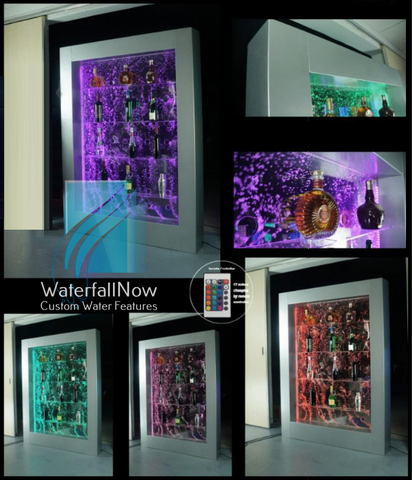LED Bubble Wall - Display Rack - Bar - Stainless Steel Framed - bwfss1615